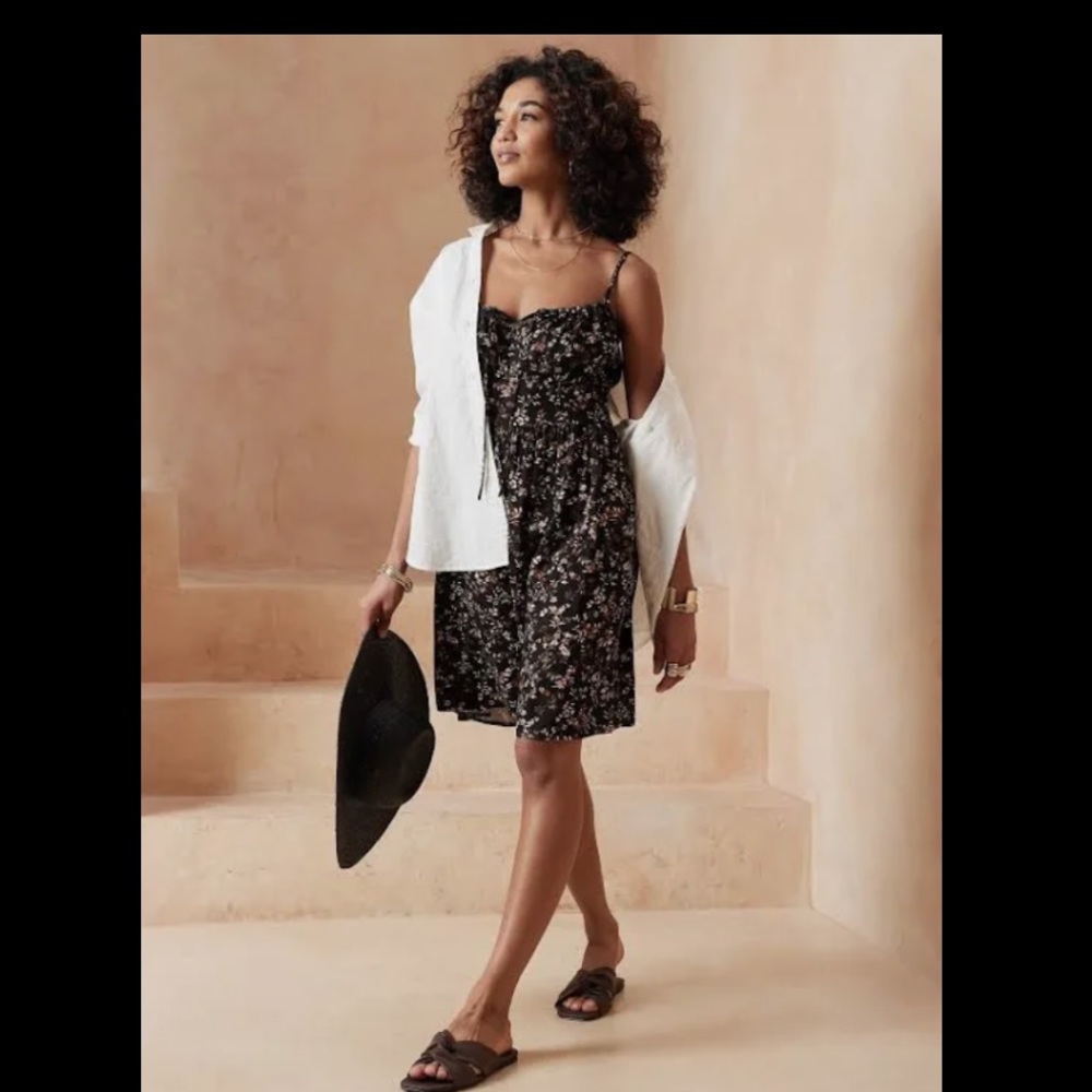Banana Republic Factory Ruched Mini Dress